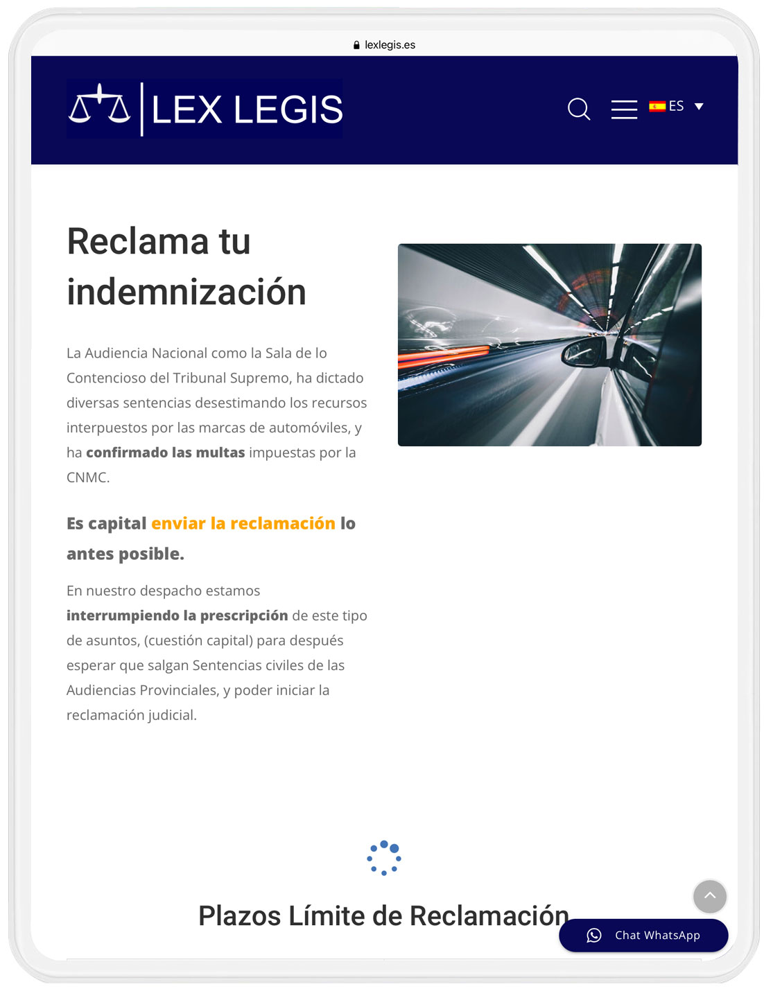 cartel coches enviar reclamacion